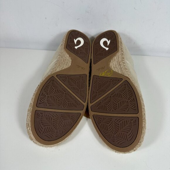 NWT OLUKAI Women's Kaula Pa'a Kapa Linen Espadrilles - 9.5 - Tapa - Picture 11 of 11